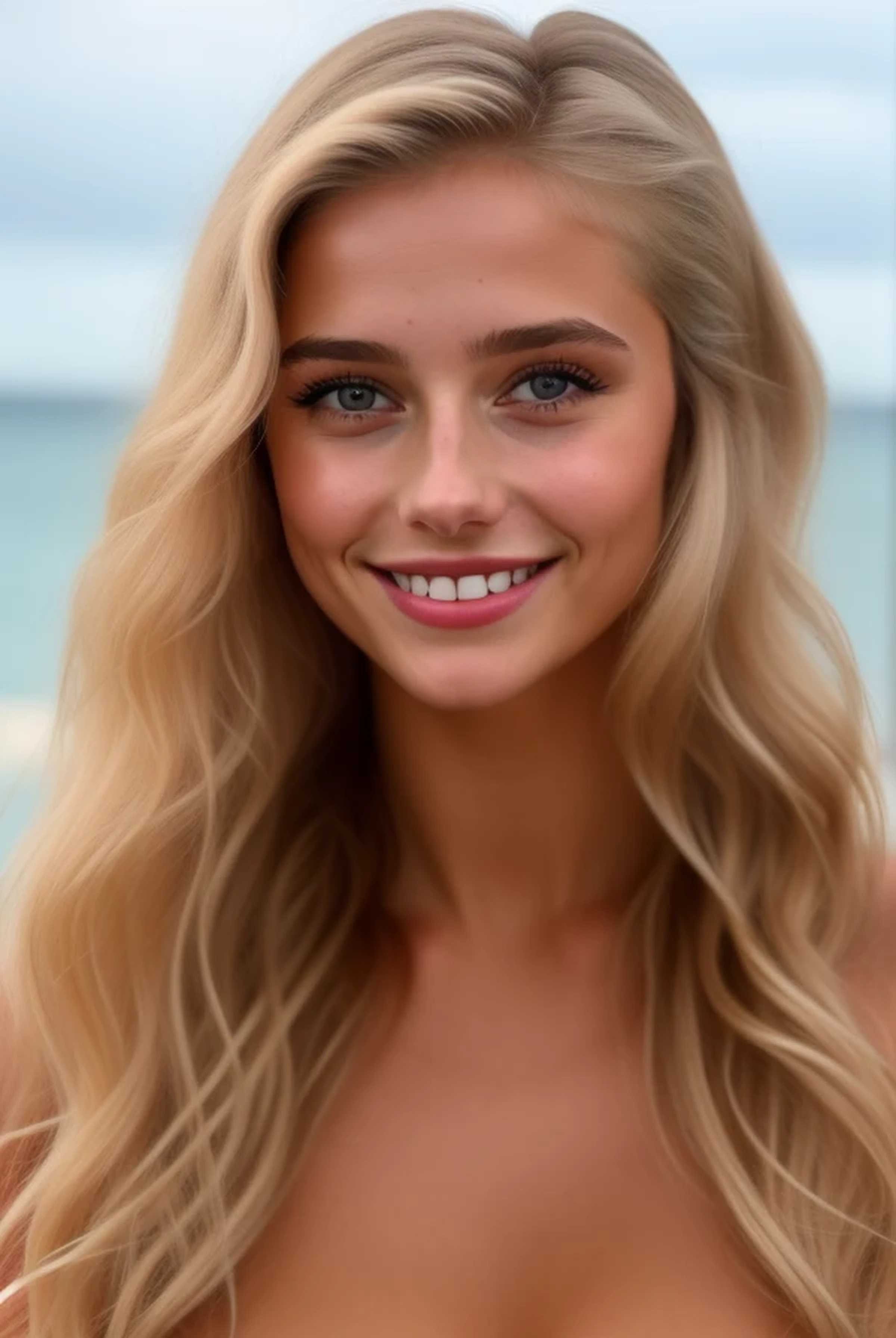 AI-generated portrait of a blonde woman — example of artistic freedom available on Canv.AI