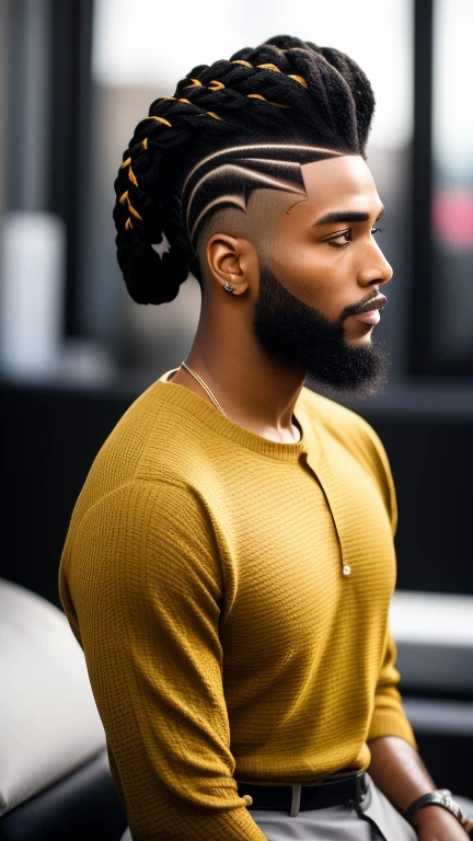 a man whose hairstyles are fire