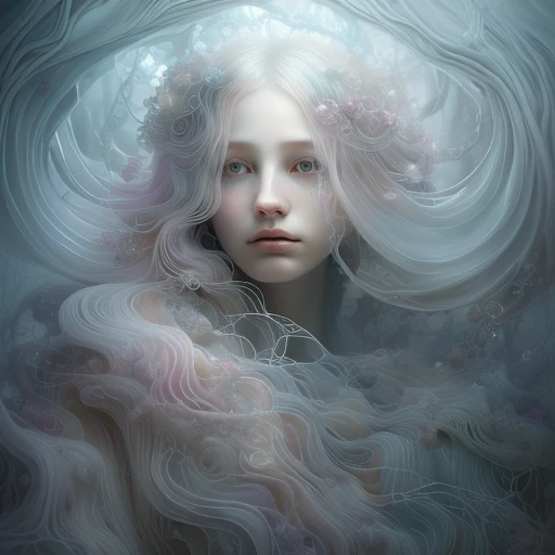 Abstract style hauntingly ethereal portr...