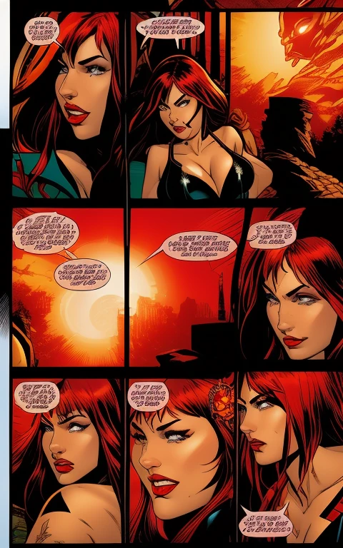 Comic book page, 6 panel, Vampirella