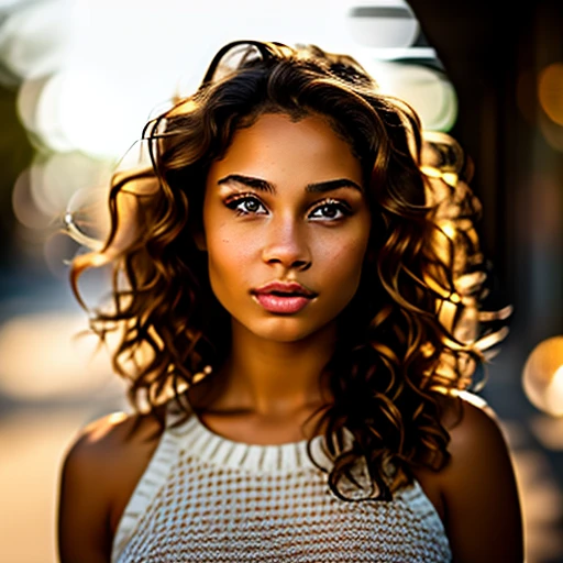 attractive young woman, light skin, natu...