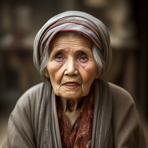 old woman in lingery