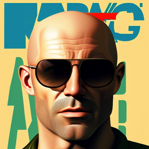 bald man wearing sunglasses gta cover