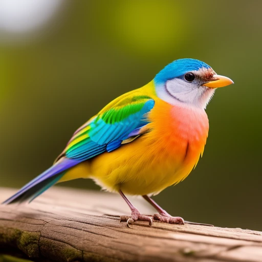 please draw a nice colorful bird