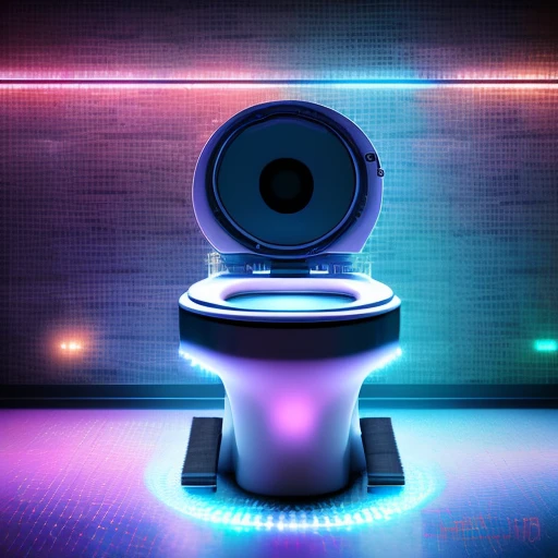 Futuristic Robotic (((Toilet))) under a ...