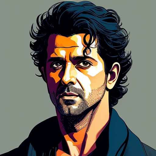 hrithik roshan, rough digital drawing, o...