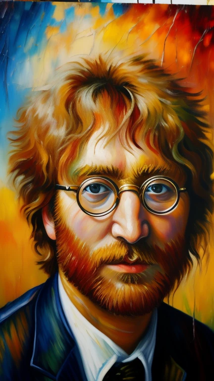 John Lennon portrait  in the style of Va...