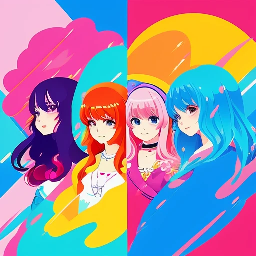 (4 cool girls), kawaii style