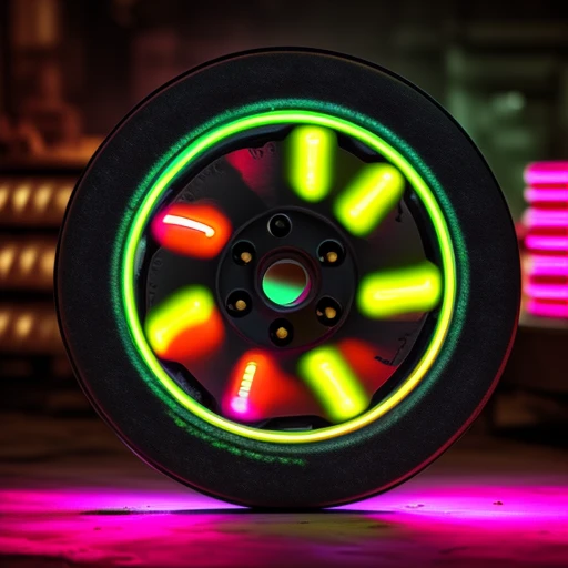 Neon grinding wheel
