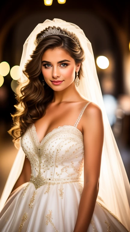 Beautiful french bride, view full dress