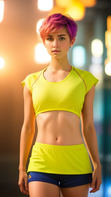 girl pixie cut hair sportswear