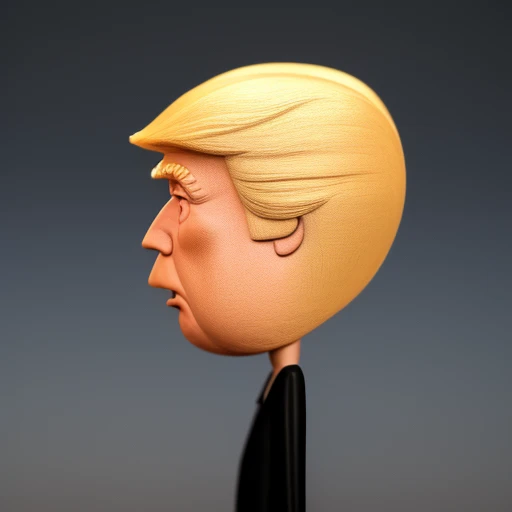 Donald Trump appearing like Pinocchio.  ...