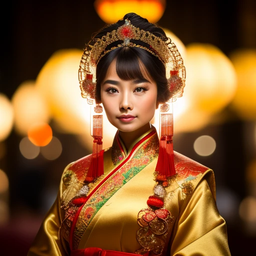 Create a beautiful Chinese lady