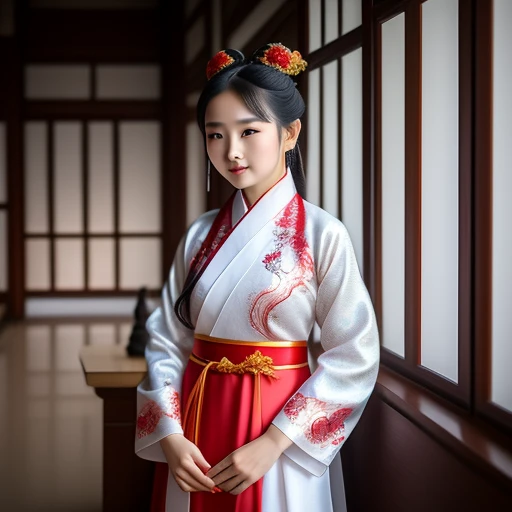 a young chinese girl wearing traditional...