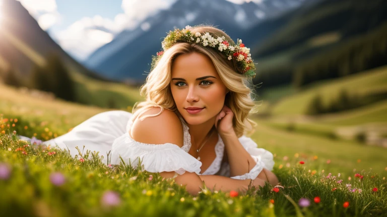 (Gorgeous authentic Swiss Tyrolean woman...