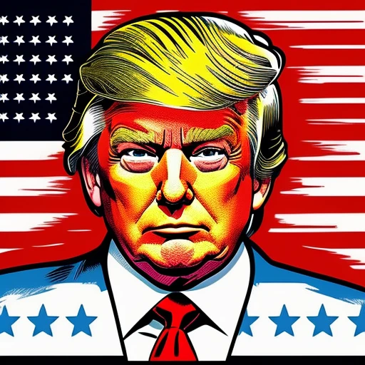 Donald Trump portrait the Background of ...