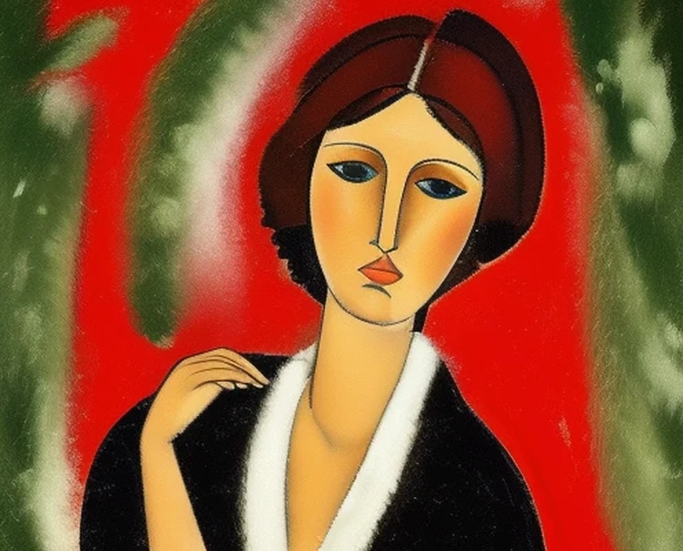 Christmas, Amedeo Modigliani  style.