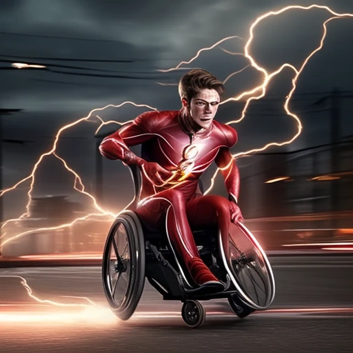 barry allen the flash on wheelchair movi...