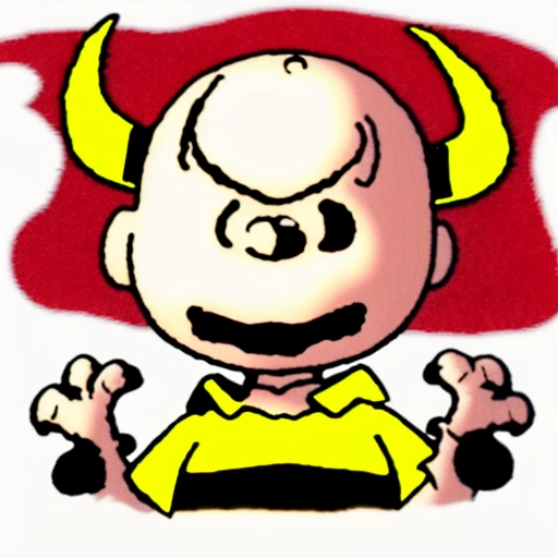 Charlie Brown looking like Satan more de...