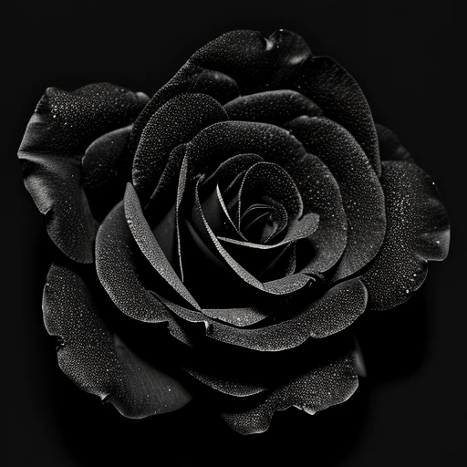 Flower rose, black background
