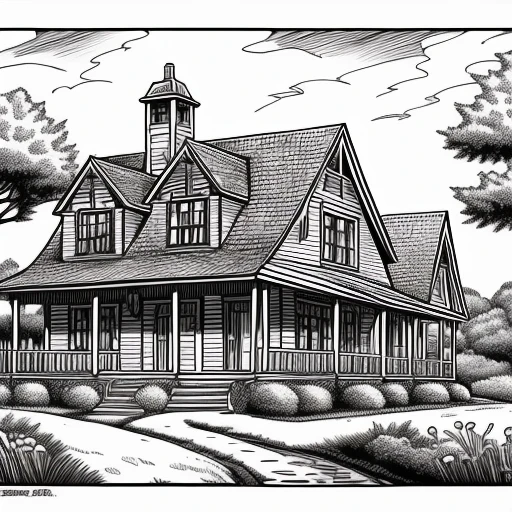 black and white farmhouse