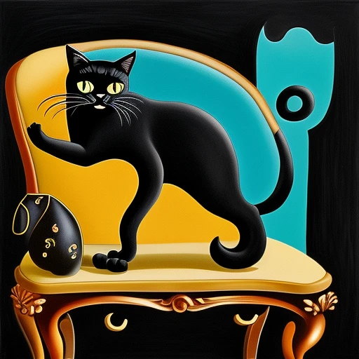 ((Black Cat )), Salvador Dali style