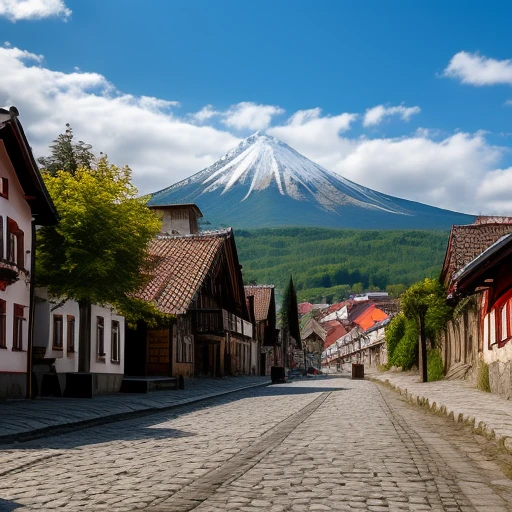 Sobótka, a town at the foot of Mount Ślę...