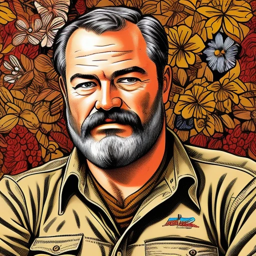 Ernest Hemingway, portrait - A renowned ...