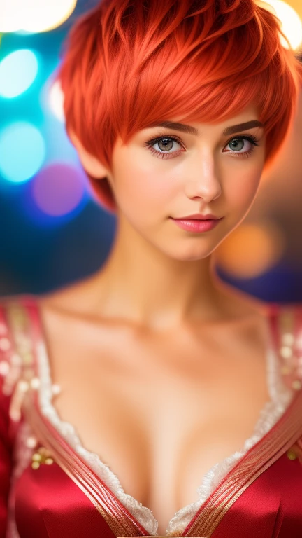 girl pixie cut hair santa