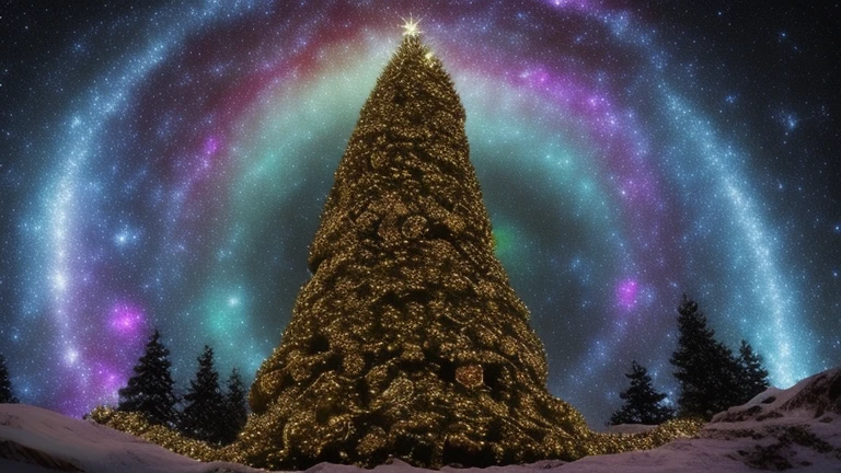 christmas tree like spiral galaxy