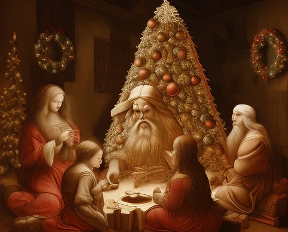 Christmas, Leonardo da Vinci style.