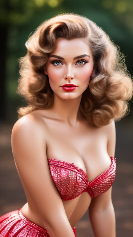 50's pin-up come to life. ((Photorealist...