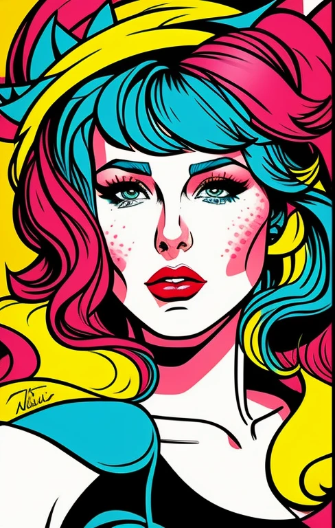 ( Comics Pop Art Style) Gorgeous Marie D...