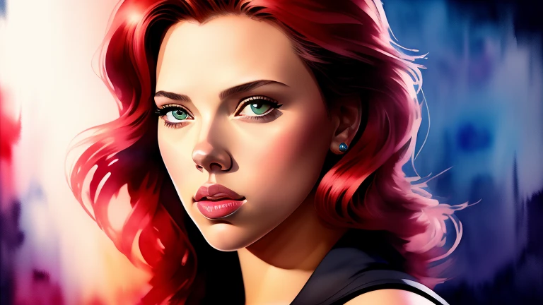 Busty sexy Scarlett Johansson profile po...