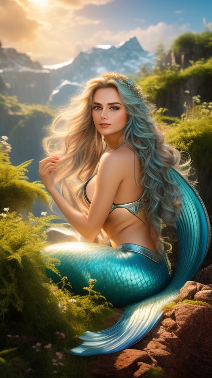 Mermaids sirens by the Sea realistic fac...