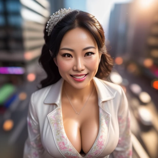 35 year old busty Asian woman looking up...