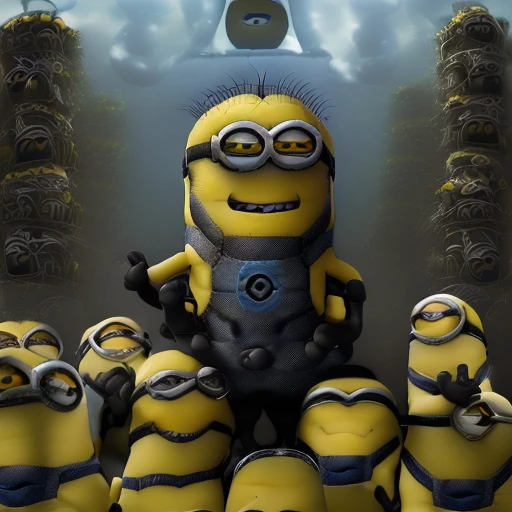 (smiling Minion dressed as the recogniza...