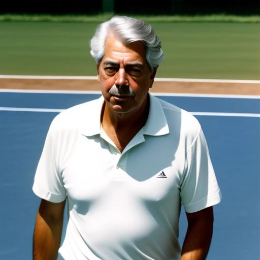 mario vargas llosa playing tennis
