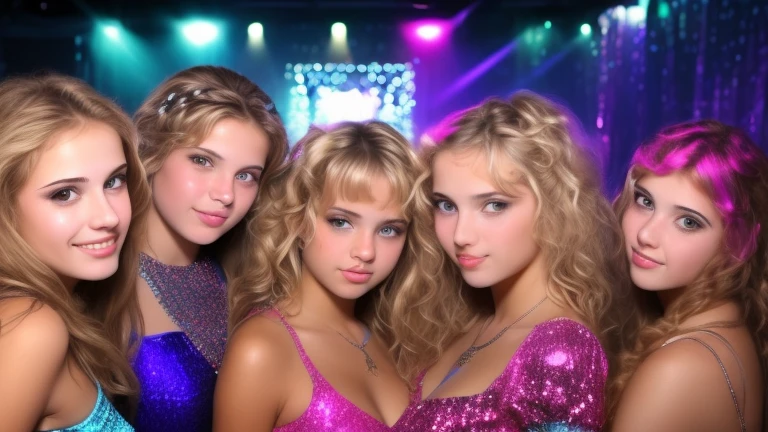 Beautiful girls at the.disco
