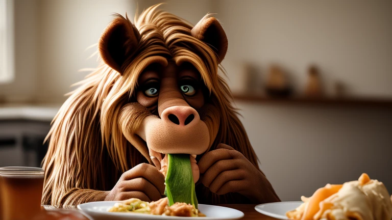 Alf eating