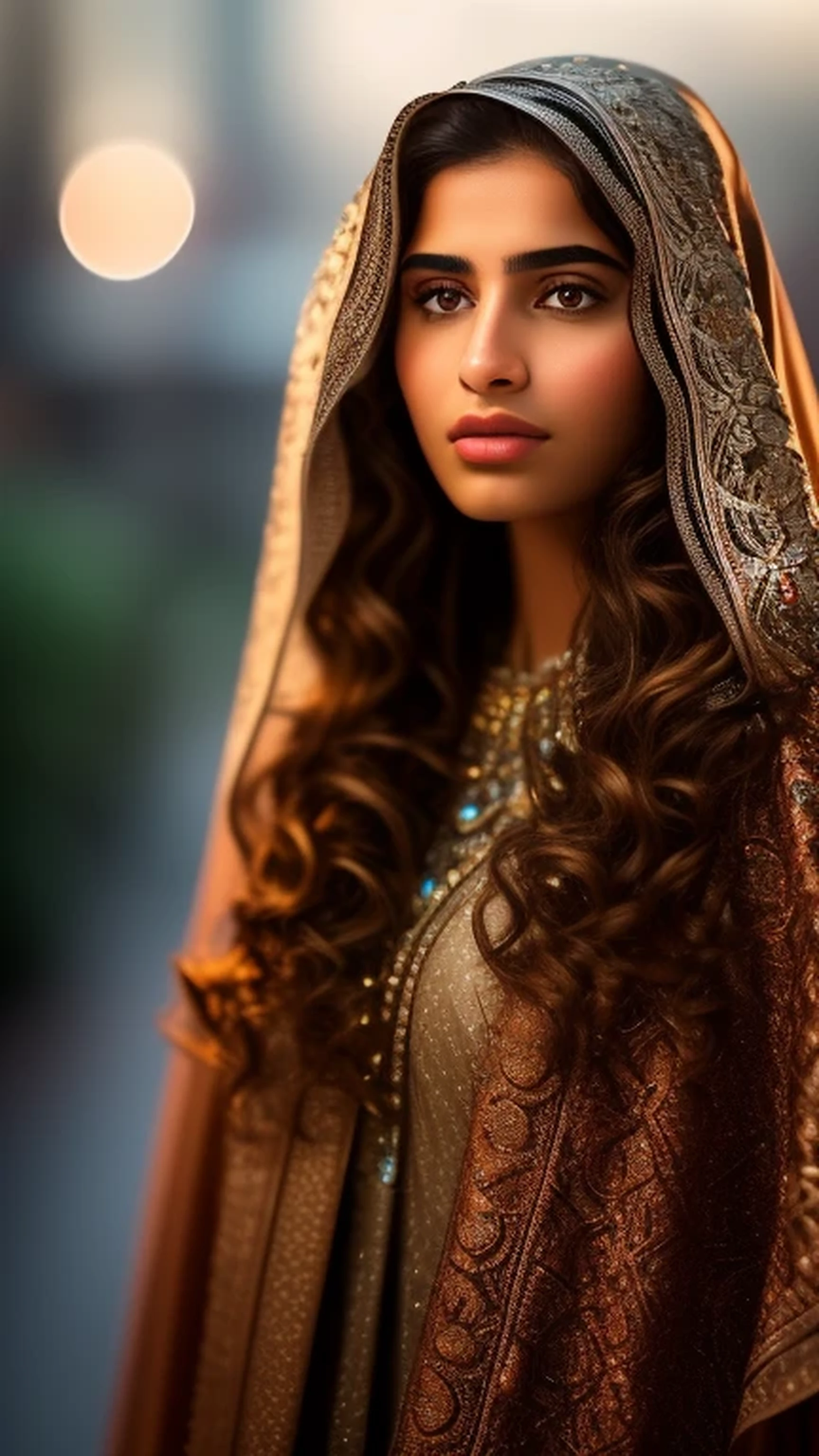 Gorgeous 15-year-old Arabic woman, stand...
