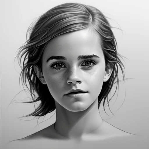 Pencil painting of Emma Watson