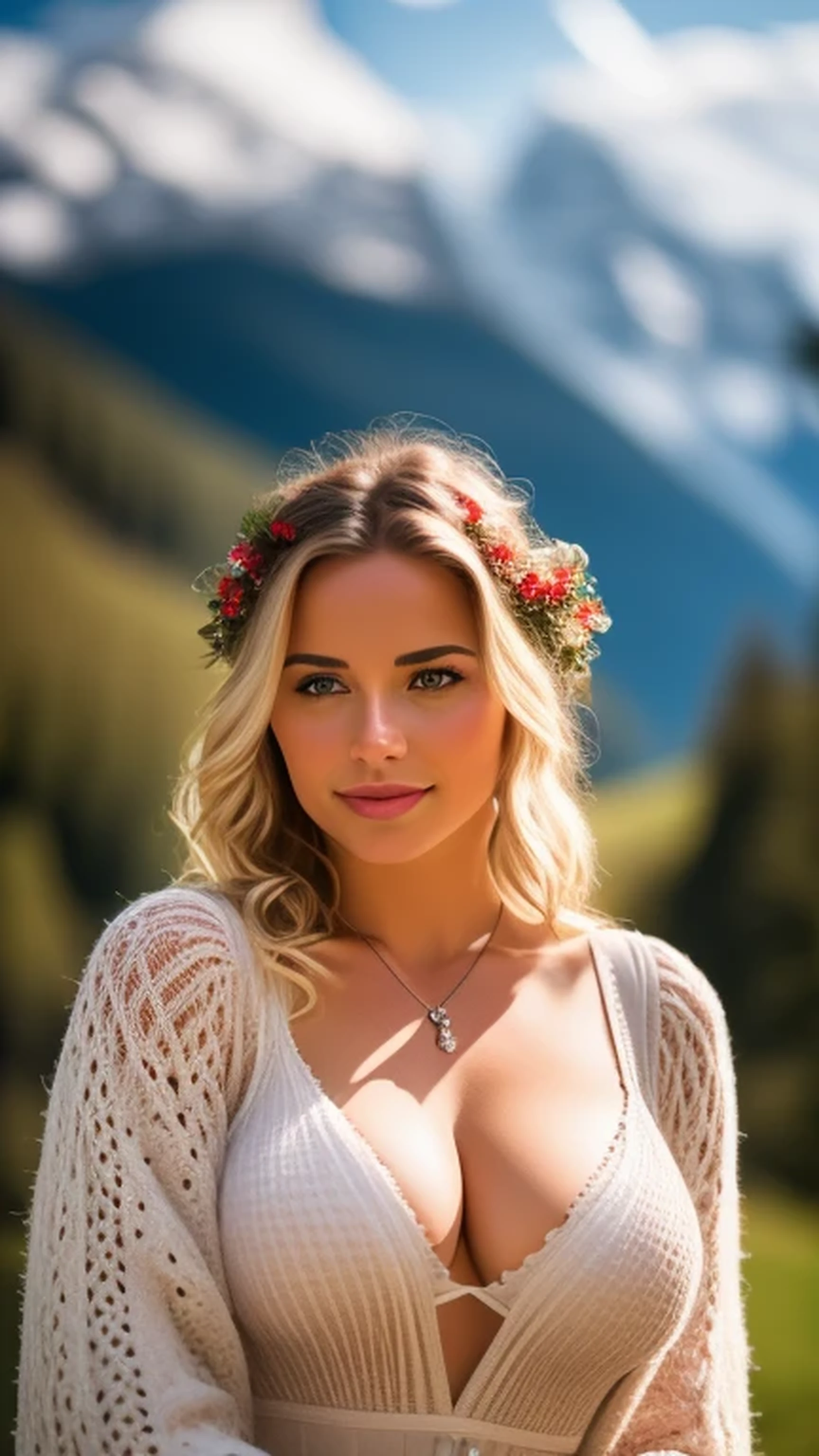 (Gorgeous authentic Swiss Tyrolean woman...