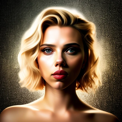 surrealictic portrait of Scarlett Johans...