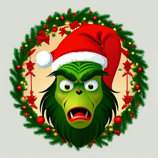 christmas grinch vector, Digital, Fantas...