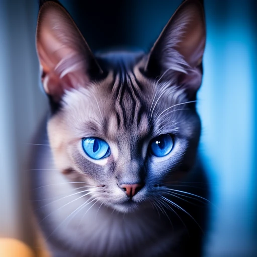 Siamese cat With their striking blue eye...