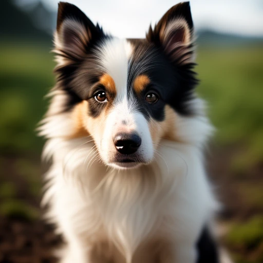 Animals - Collie Dog,  ((detailed face))...