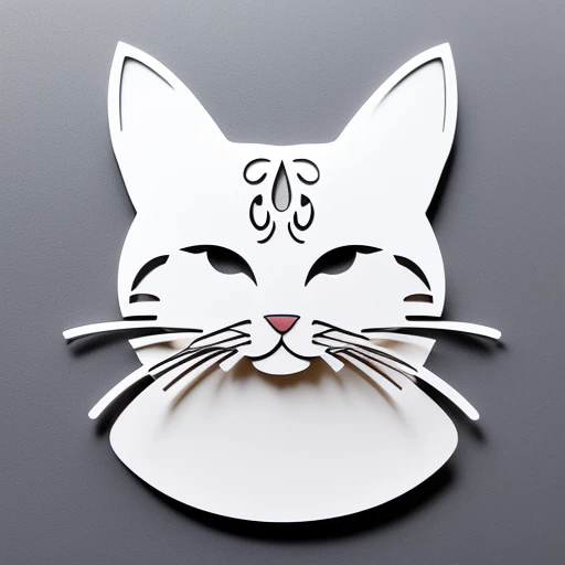 Cat stylized suitable for lasercut. Mand...