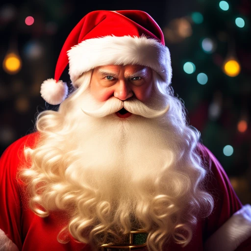 Evil Santa Claus, an obvious maniac, ang...