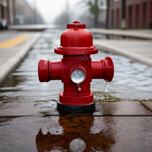 Fire hydrant on white background, in per...